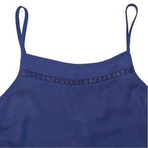 BCBGeneration side ruffle tank top in deep blue Size XXS